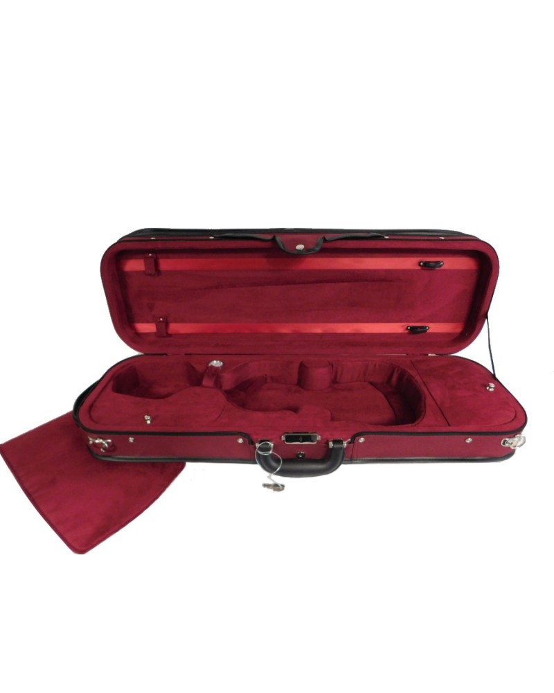 photo de Etui violon 4/4 modèle conservatoire rouge / bordeaux