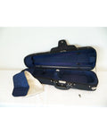 photo de Etui violon 1/2 PASSION LUXE forme trapèze noir/bleu