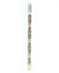 photo de Gros Crayon de papier, coloris crème, motif partitions, avec gomme