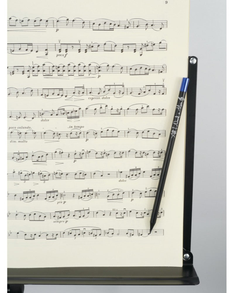 photo de Crayon de papier magnétique "All I Need is Music", noir avec bout du crayon bleu