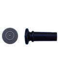 photo de Bouton attache cordier violon en ébène, avec fines rainures, diam: 8.5mm
