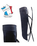 photo de Carquois L'HELIUM bleu nuit en cuir sélectionné, MADE IN FRANCE, entièrement fabriqué en ALSACE