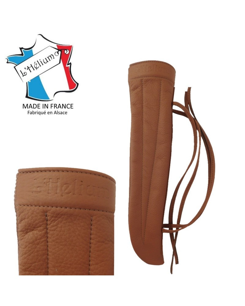 photo de Carquois L'HELIUM brun en cuir sélectionné, MADE IN FRANCE, entièrement fabriqué en ALSACE