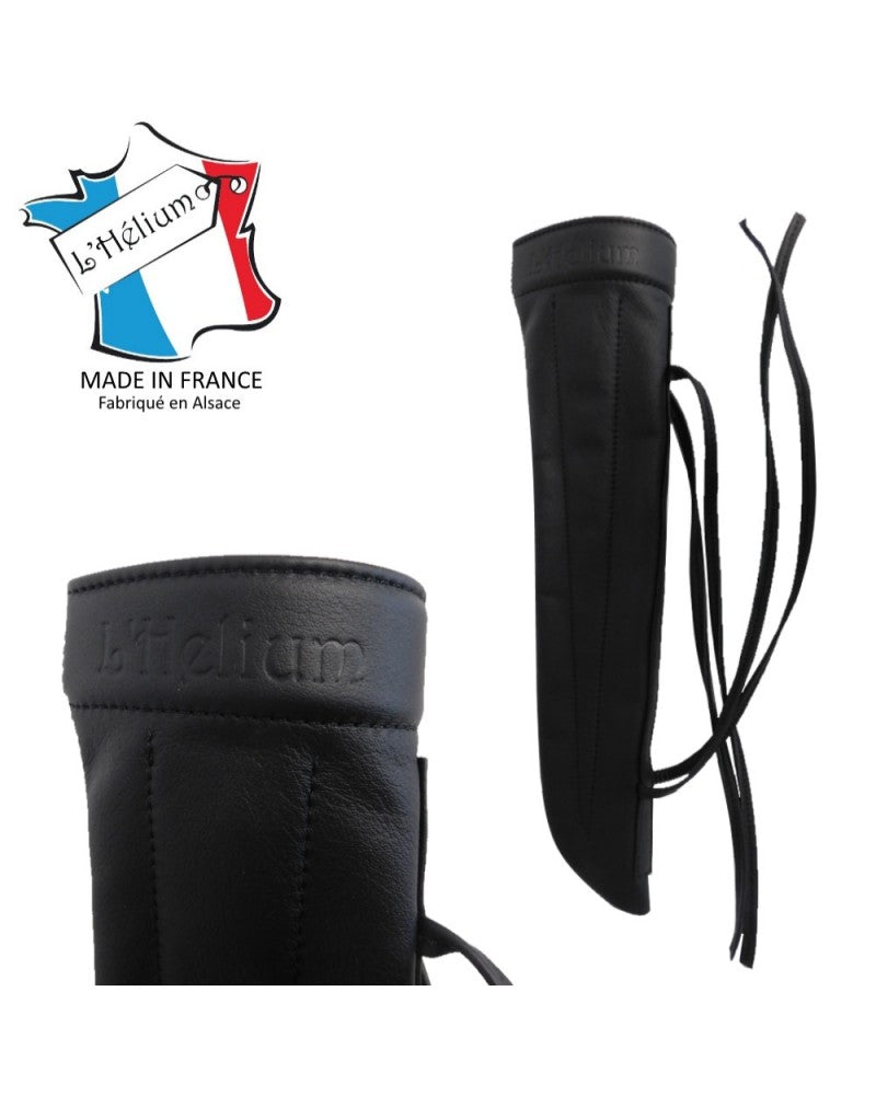 photo de Carquois L'HELIUM noir en cuir sélectionné, MADE IN FRANCE, entièrement fabriqué en ALSACE