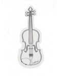 photo de Gomme forme + motif violon - noir sur fond blanc - 6.1 cm