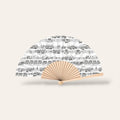photo de Eventail blanc - motif partition de musique