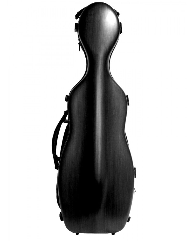 photo de Etui violon 4/4 PC COMPOSITE forme "petit violoncelle" - charbon effet alu brossé