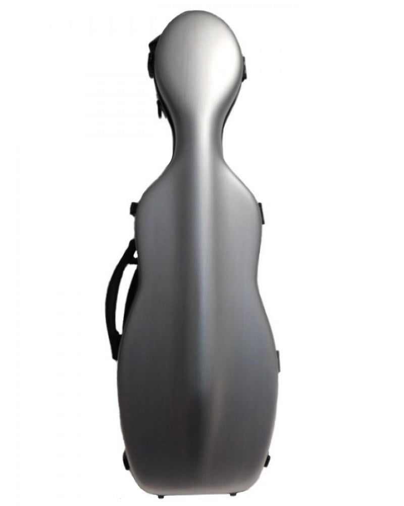 photo de Etui violon 4/4 PC COMPOSITE forme "petit violoncelle" - Gris clair, effet alu brossé