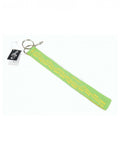 photo de Porte clef lanière vert et jaune motif partition de musique - 23cm