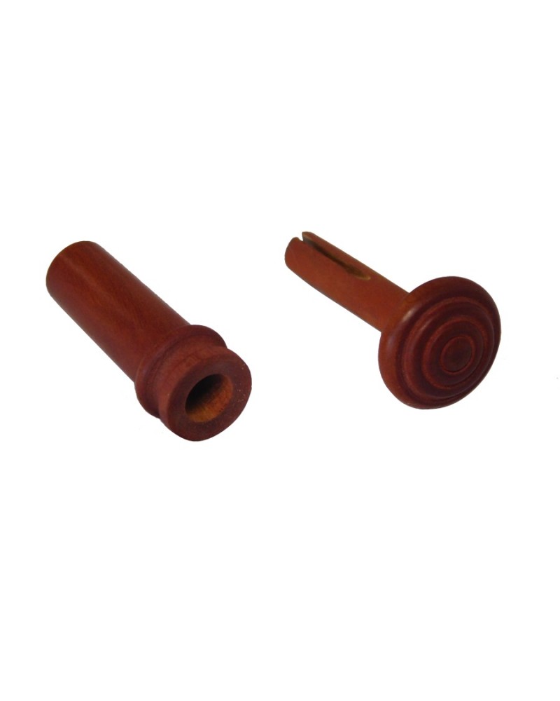 photo de Bouton attache cordier pour violon 4/4-3/4 en BUIS diametre medium - 3 CERCLES