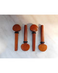 photo de Lot de 4 chevilles VIOLON - S.BOURGEOIS - Buis - Modèle Mirecourt - Convexe - Collerette en ébène - Sans boule - Diam : 9.0 - Fabriqué au Japon