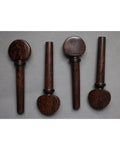 photo de Lot de 4 chevilles ALTO - S.BOURGEOIS - TINTUL - modèle Mirecourt - Convexe - collerette en ébène - sans boule - Fabriqué au Japon