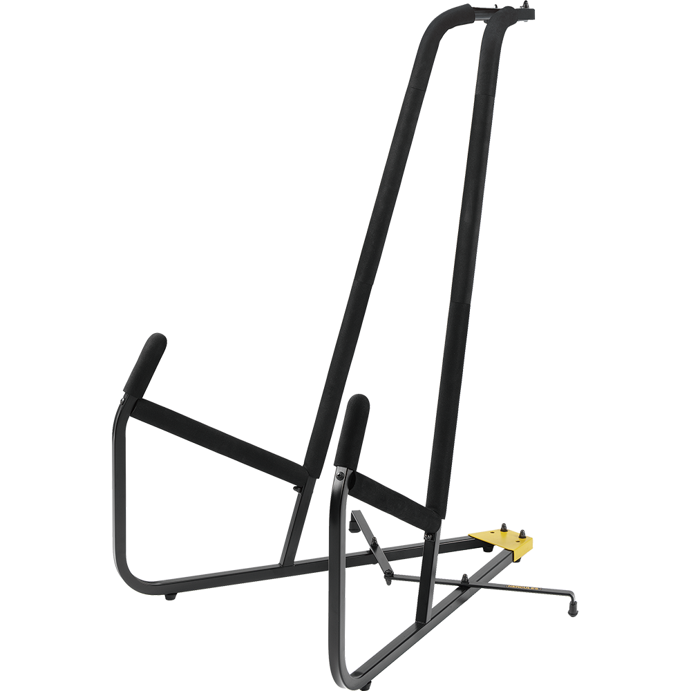 Support de contrebasse Hercules pliable avec crochet pour archet