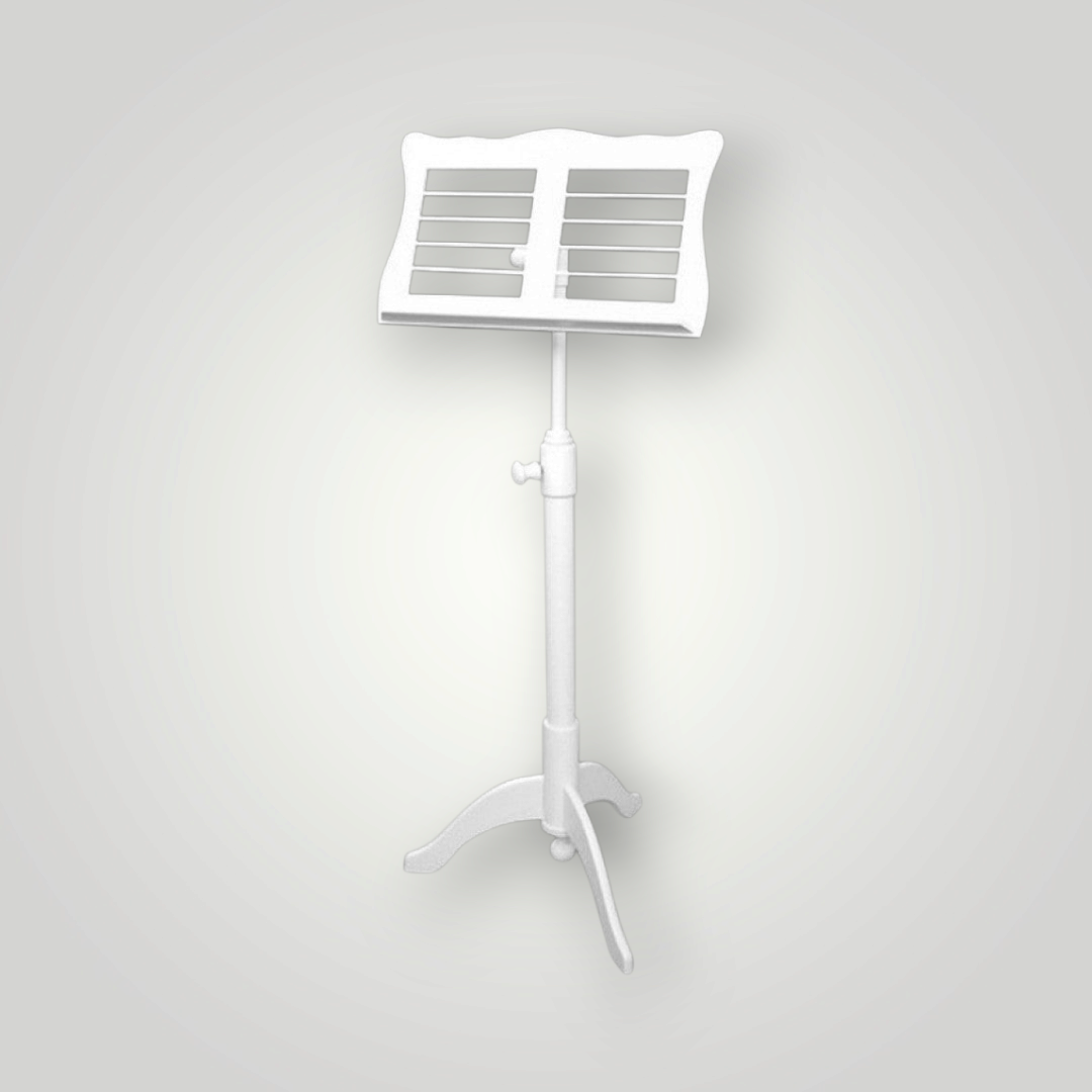 photo de Lutrin FUSEN blanc satiné - Tablette ajourée