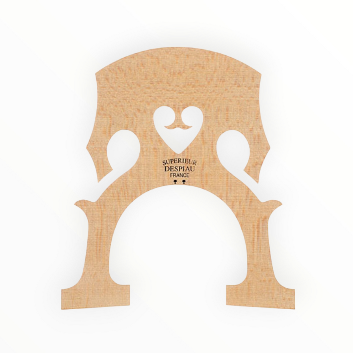 Chevalet de violoncelle 1/2 Lutherie d'Art Despiau Golden Gate en érable traité, modèle français non préparé 76mm