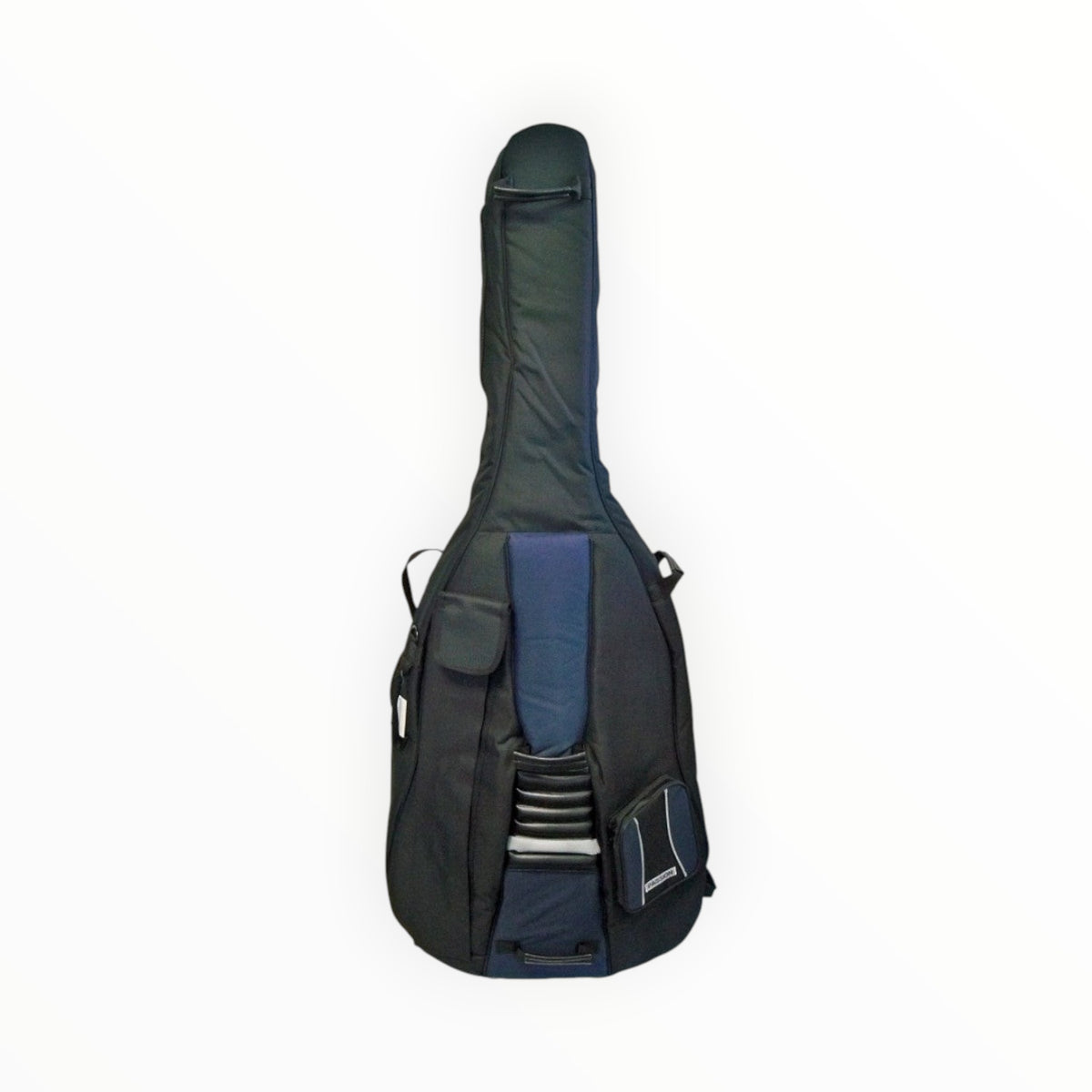 Housse de contrebasse 1/4 Lutherie d'Art noire et bleue avec rembourrage 20mm, poches de rangement et bretelles