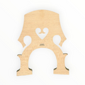 Chevalet de contrebasse 1/4 Aubert en érable non préparé, modèle français, vendu par Lutherie d'Art
