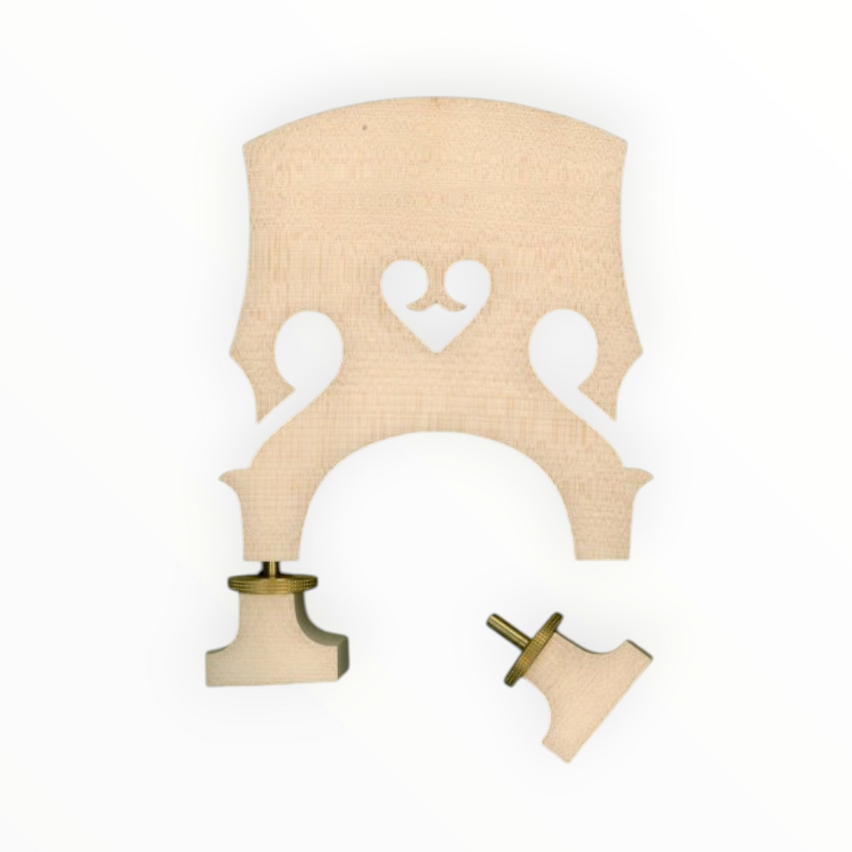 Chevalet de contrebasse 3/4 Lutherie d'Art en érable non préparé avec vis de réglage dorées