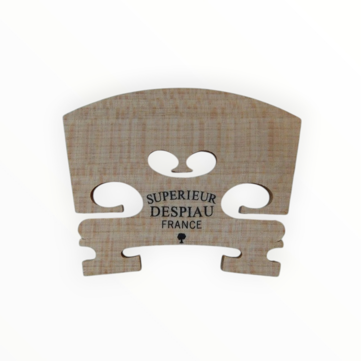Chevalet de violon 1/8 Despiau en érable maillé traité, qualité C, vendu par Lutherie d'Art pour ajustage luthier.