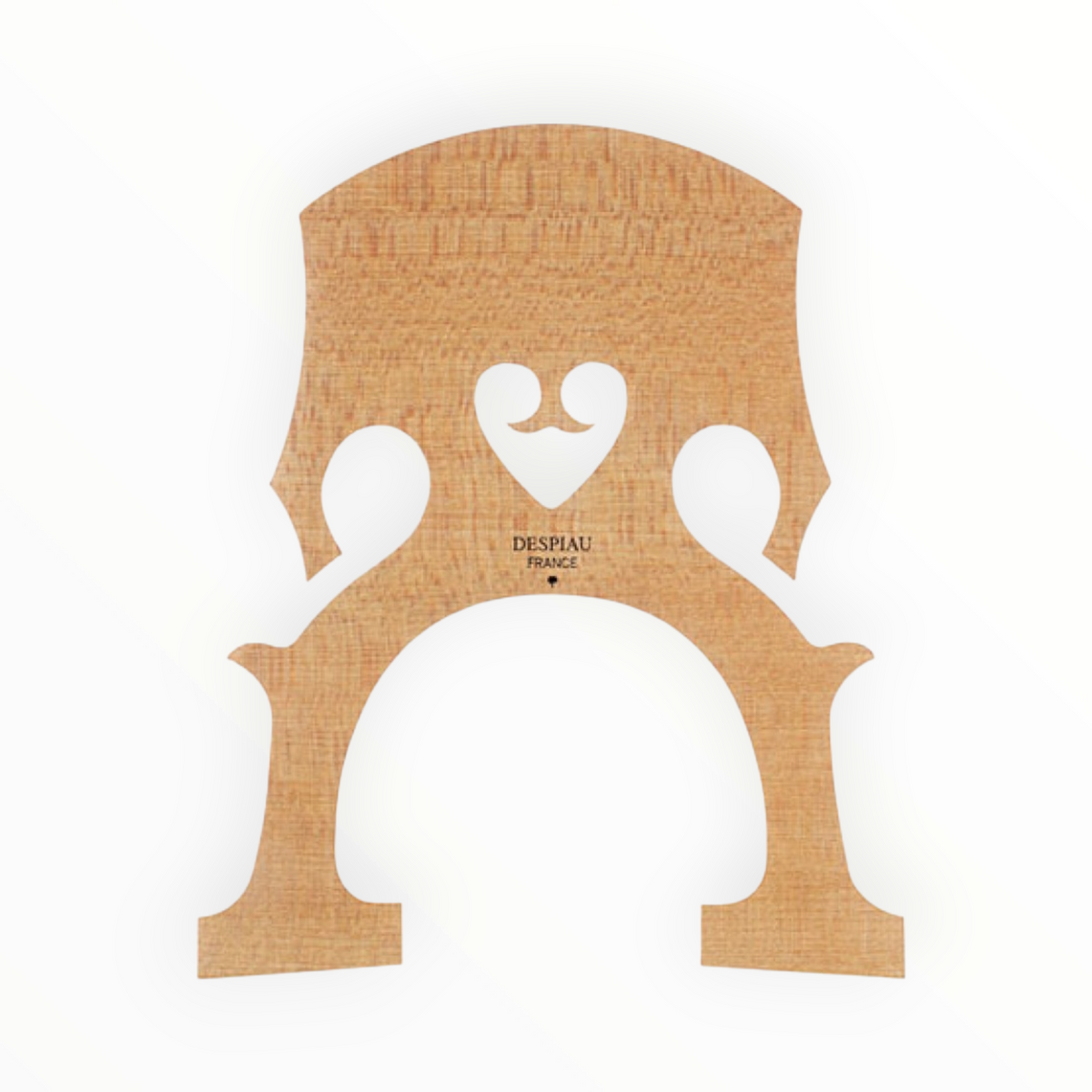 Chevalet de violoncelle 1/2 Despiau Golden Gate en érable maillé, modèle français traité, vendu par Lutherie d'Art