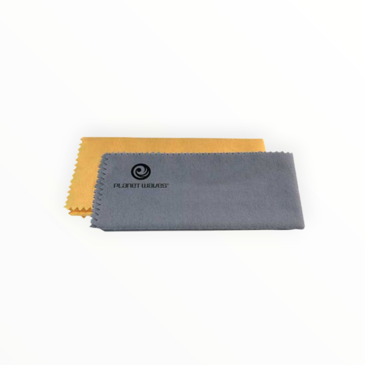 Chiffon microfibre Lutherie d'Art Planet Waves gris et jaune pour l'entretien délicat des instruments de musique