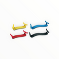 Coussin de violon Lutherie d'Art Viva La Musica ergonomique en forme de S, disponible en noir, rouge, bleu et jaune.