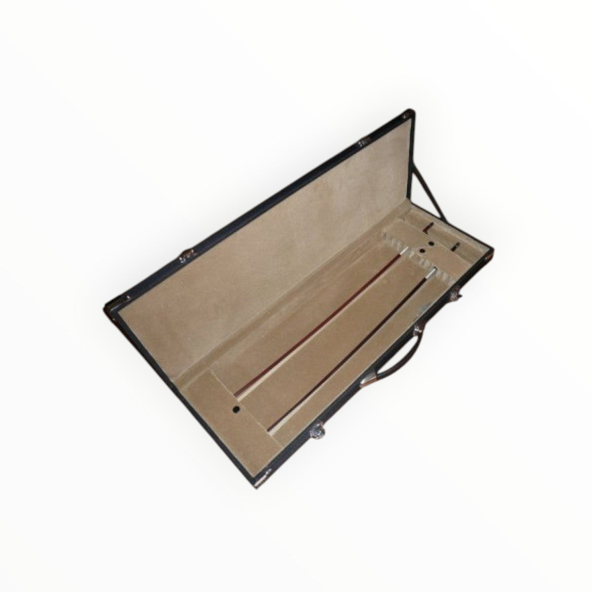 Etui Lutherie d'Art rigide pour 12 archets de violon, alto ou violoncelle avec intérieur en velours beige