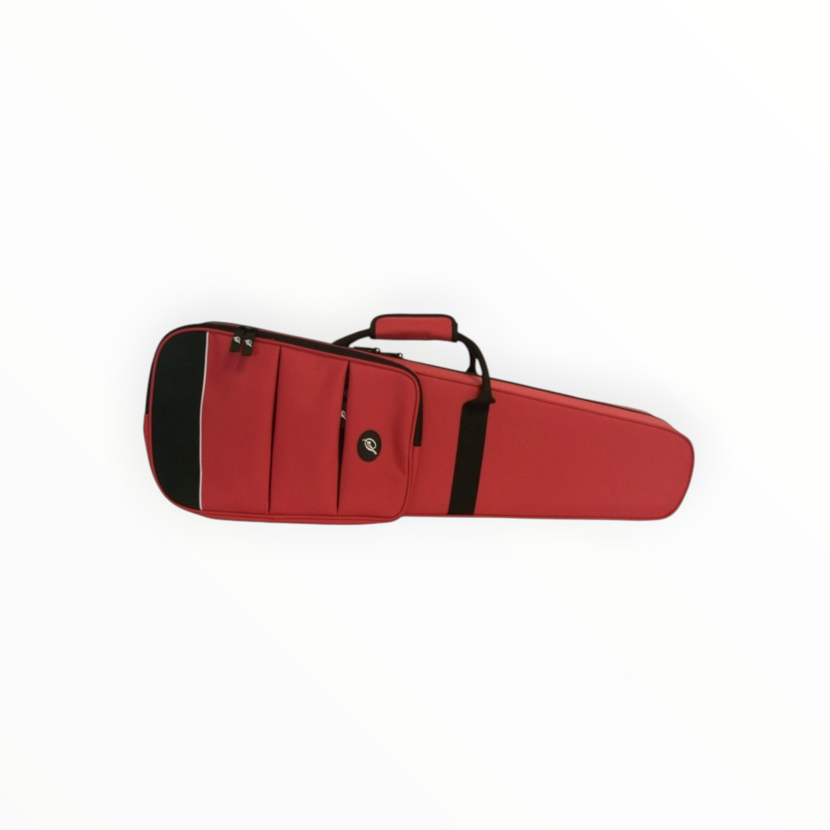 Etui alto trapèze Lutherie d'Art rouge et noir avec poche pour partitions et poignée de transport
