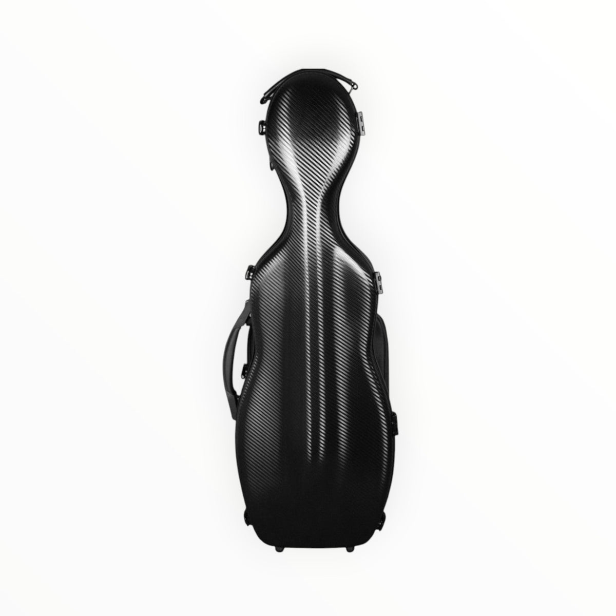 Etui violon 4/4 Lutherie d'Art en polycarbonate noir tressé forme petit violoncelle avec poignées de transport