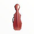 Etui violon 4/4 Lutherie d'Art en polycarbonate rouge effet alu brossé forme petit violoncelle