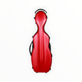Etui violon 4/4 Lutherie d'Art en polycarbonate rouge tressé forme petit violoncelle avec poignées de transport