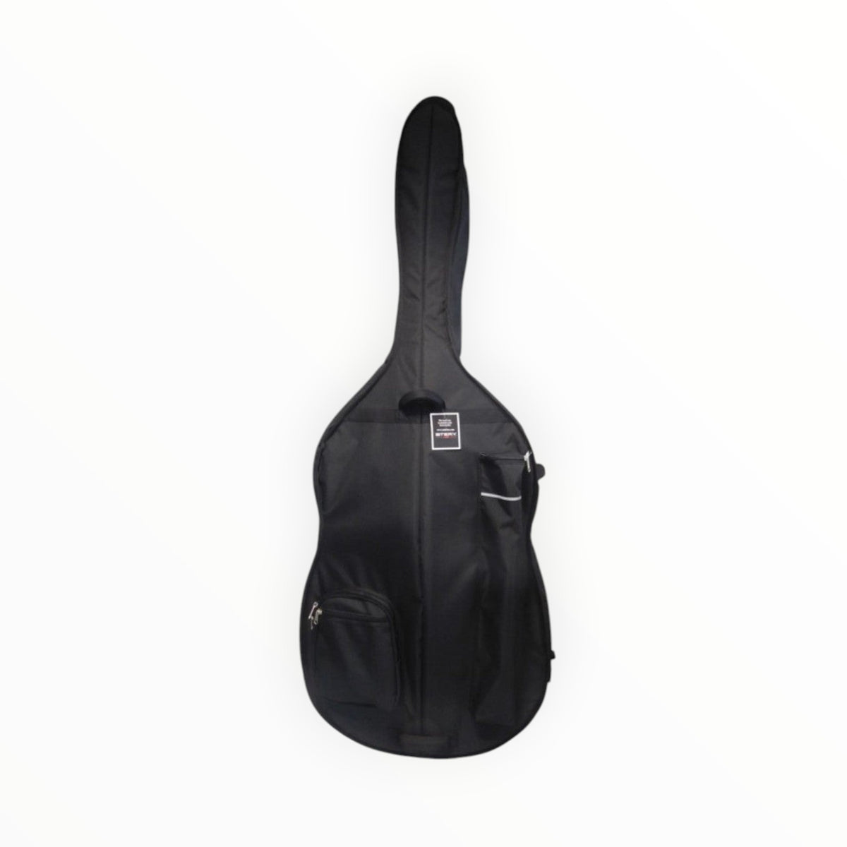 Housse de contrebasse 3/4 rigide noire Lutherie d'Art en polyester avec rembourrage 25mm et poches de rangement