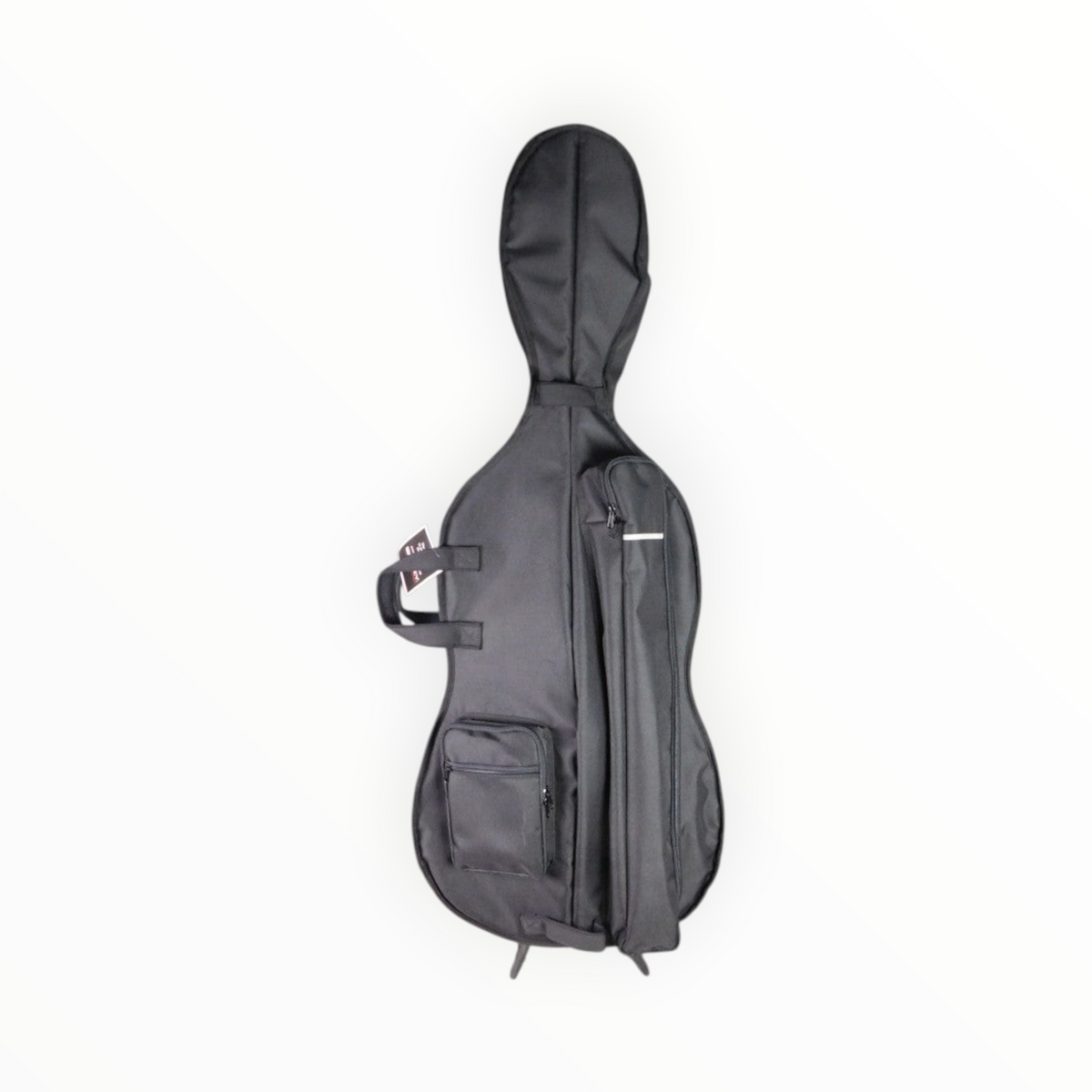Housse de violoncelle 1/4 Lutherie d'Art en polyester noir semi-rigide avec poches et sangles de transport