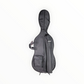 Housse de violoncelle 1/2 Lutherie d'Art Stefy Line noire en polyester semi-rigide avec poches et sangles