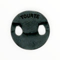 Sourdine ronde en caoutchouc noir pour violon de marque Lutherie d'Art avec inscription Tourte