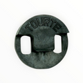 Sourdine ronde en caoutchouc noir de type Tourte pour contrebasse vendue par Lutherie d'Art