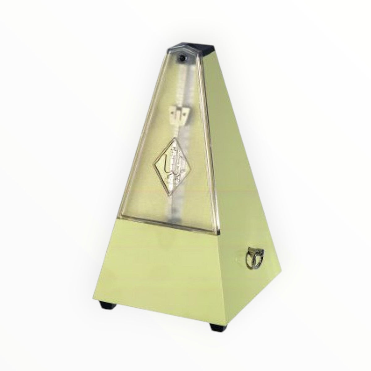 Métronome mécanique Lutherie d'Art Wittner Maelzel couleur ivoire avec sonnerie intégrée et couvercle transparent